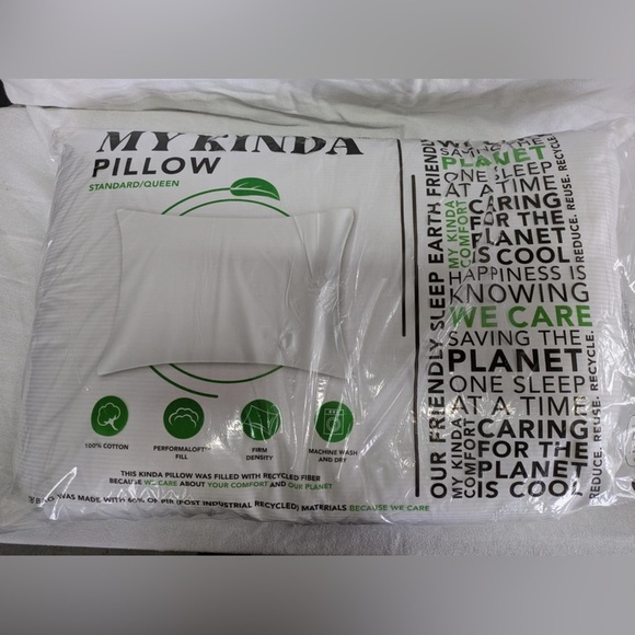 my kinda pillow Other - My Kinda Standard Machine Washable Firm Pillow NEW